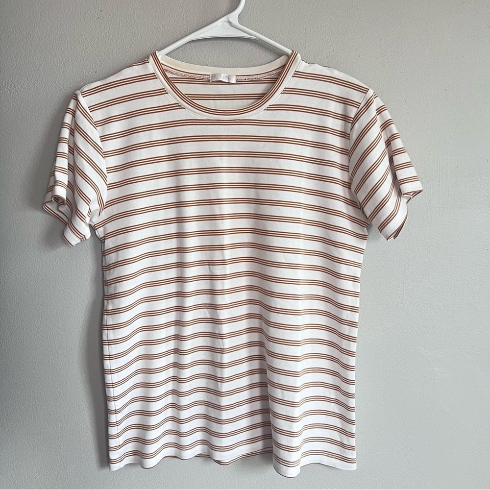 Lake Pajamas Top Striped Short Sleeve Shirt Pima Cotton S